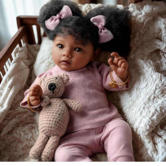 Reborn Baby Doll with Pink Outfit and Accessories - Picture 6 of 11